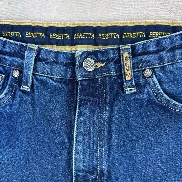 Beretta Jeans Men’s 32x30 Blue Straight Classic Fit Made in USA Dark Wash - Picture 5 of 10